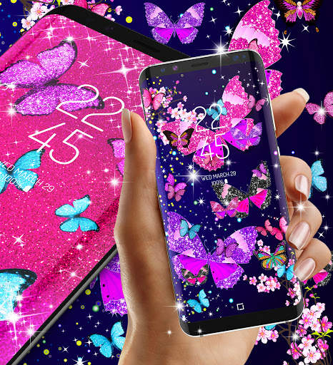 Glitter butterfly wallpapers screenshot 8