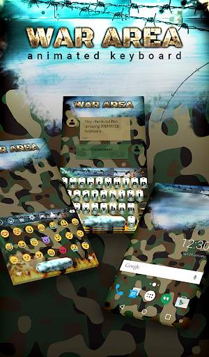 War Area Animated Keyboard   L स्क्रीनशॉट 1