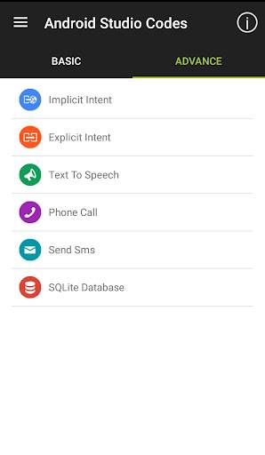 Android Studio Codes | App Activities  Samples screenshot 1