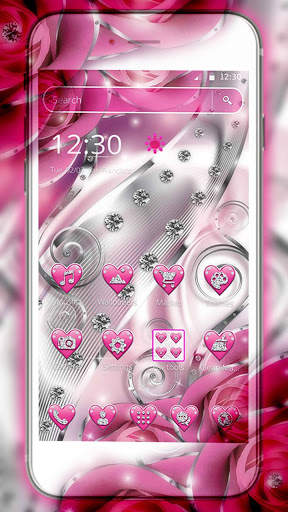 Crimson Hearts Diamond Theme screenshot 1