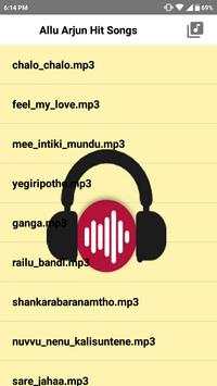 Allu Arjun Hit Songs 1 تصوير الشاشة