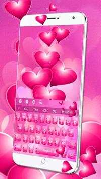 Pink Heart Crystal Keyboard 1 تصوير الشاشة