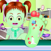 Zombie foot doctor icon