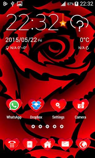 Theme with Red Hearts screenshot 2