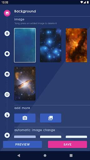 Night Sky Stars Live Wallpaper screenshot 1