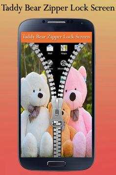 Teddy Bear Zipper Lock Screen screenshot 3