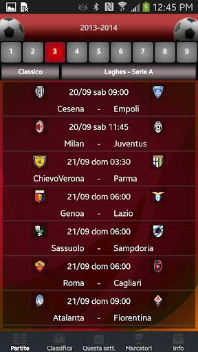 Serie A Calcio screenshot 1