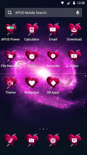 Pink lovely heart wallpaper & theme screenshot 2