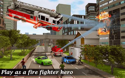 Flying Fire Truck Simulator скриншот 2
