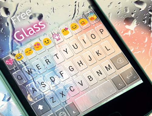 Free Glass Emoji Keyboard Skin screenshot 6
