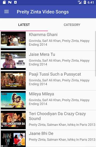 Preity Zinta Video Songs Lyrics screenshot 1