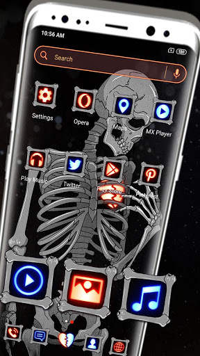 Broken Heart Skeleton Launcher Theme screenshot 3
