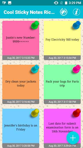 Cool Sticky Notes Rich notepad Text Reminder Chits 6 تصوير الشاشة