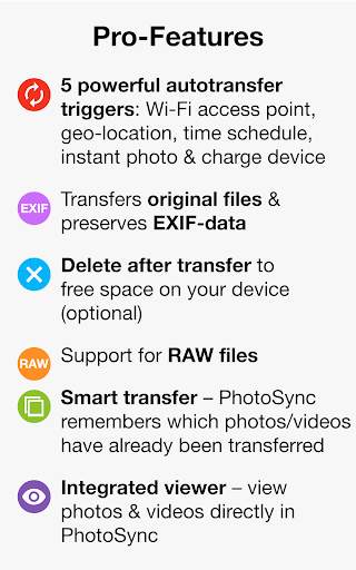 PhotoSync – transfer and backup photos & videos 8 تصوير الشاشة