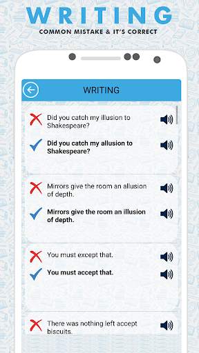 English common mistake & correct  sentences screenshot 8
