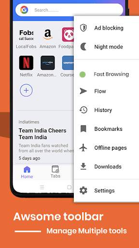 Spark Browser - Fast Indian Browser, Videos, News screenshot 6
