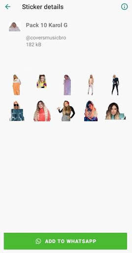 Stickers de Karol G para WhatSapp - WAStickers screenshot 7