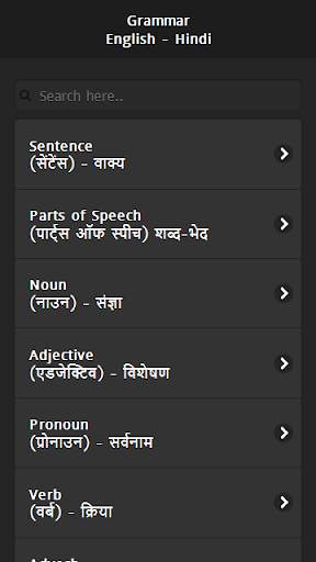 English Grammar in Hindi screenshot 1