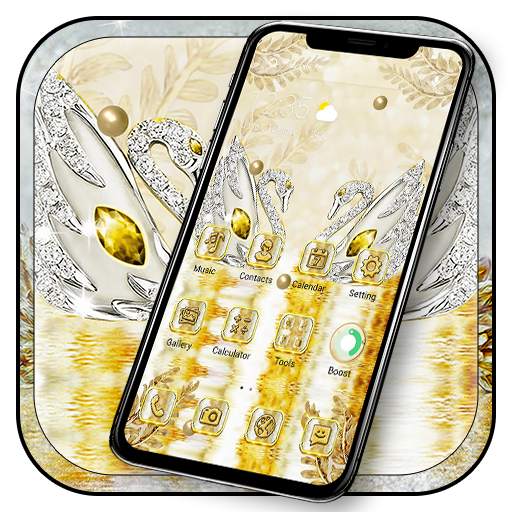 Golden Luxury Diamond Swan Theme 43.0.1001
