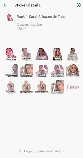 Stickers de Karol G para WhatSapp - WAStickers screenshot 3