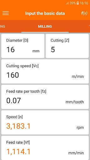 Hoffmann Machining Calculator screenshot 1