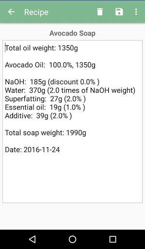 SoapCal - Soap Calculator screenshot 4