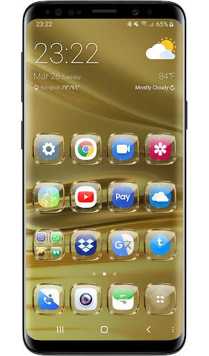 Launcher Theme - Gold Glass Transparent Icons Pack screenshot 5