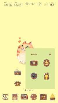 Lovely cute cat Launcher theme screenshot 2