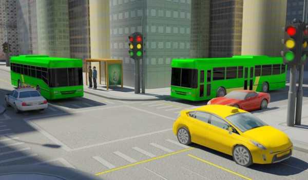 Traffic Bus Drive Simulator 3D screenshot 1
