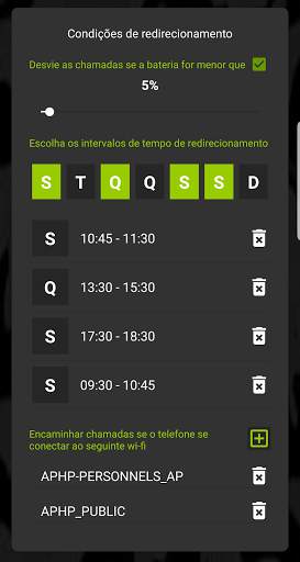 Transferência chamada inteligente (agenda-bateria) screenshot 2