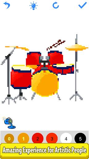 Musical Instruments Pixel Art - Color by Number screenshot 6