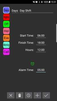 Shift Work Calendar 2018 3 تصوير الشاشة