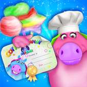 Mr. Fat Unicorn Cotton Candy Business! Cucina fai logo