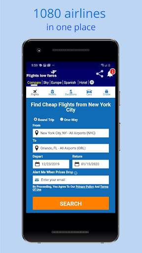 Cheap Flights low fares screenshot 1