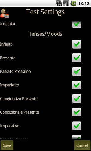 Italian Verb Test Lite screenshot 8