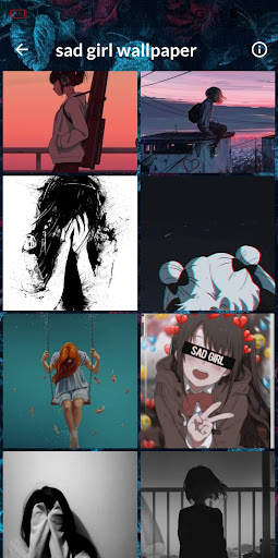 sad girl wallpaper screenshot 2