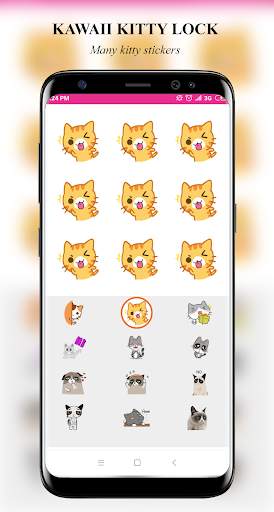 Kawaii Kitty Lock Screen Emoji - kitty wallpaper screenshot 5