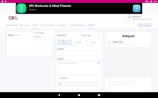 Multiple Accounts Messenger & Poster For Instagram screenshot 17