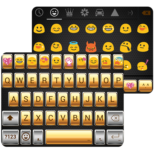 Gold Classic Emoji Keyboard icon