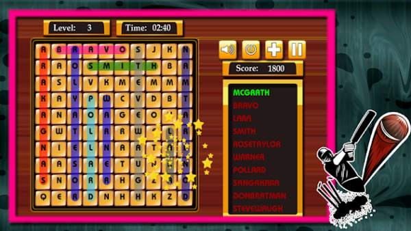 Word Search : Cricket Players screenshot 9