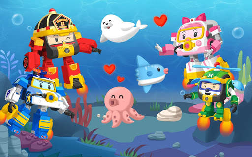 Robocar Poli Diving Popular Game скриншот 3