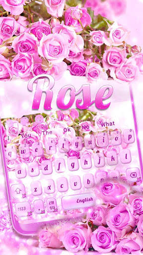 Pink Lavender Rose Keyboard Theme screenshot 1