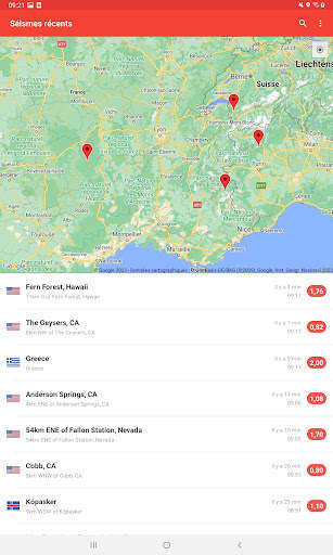Mes Alertes de Séismes screenshot 9