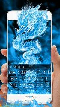 Blue Fiery Dragon Keyboard Theme screenshot 3