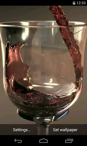 Glass of Wine Video LWP screenshot 1