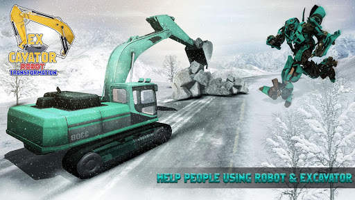 Sand Excavator Crane Transforming Robot Games screenshot 6