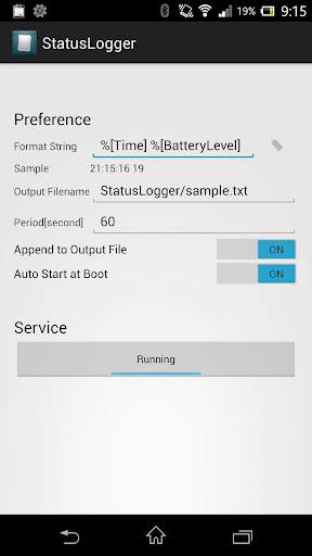 Status Logger screenshot 1