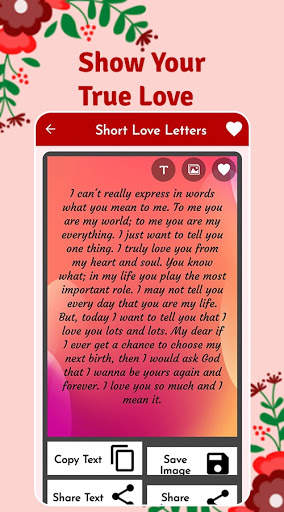 Love Letters & Love Messages - Share Flirty Texts screenshot 1
