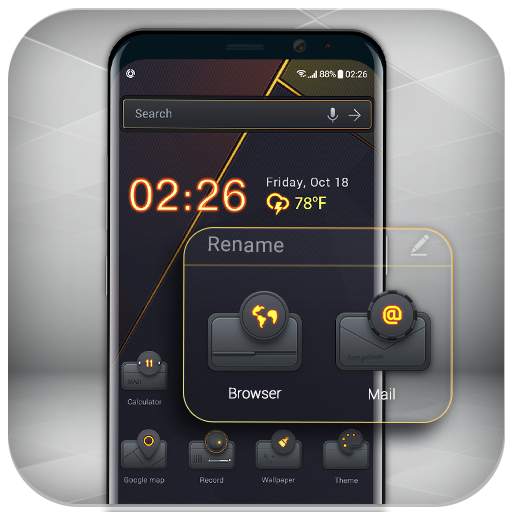 Golden&black launcher theme &wallpaper release_2.2.7