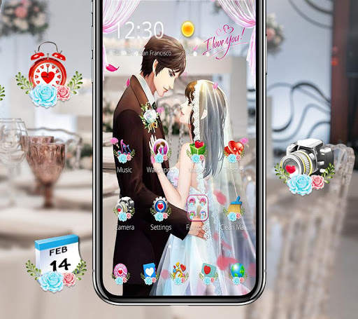 Romantic Wedding Sweet Couple Theme screenshot 3